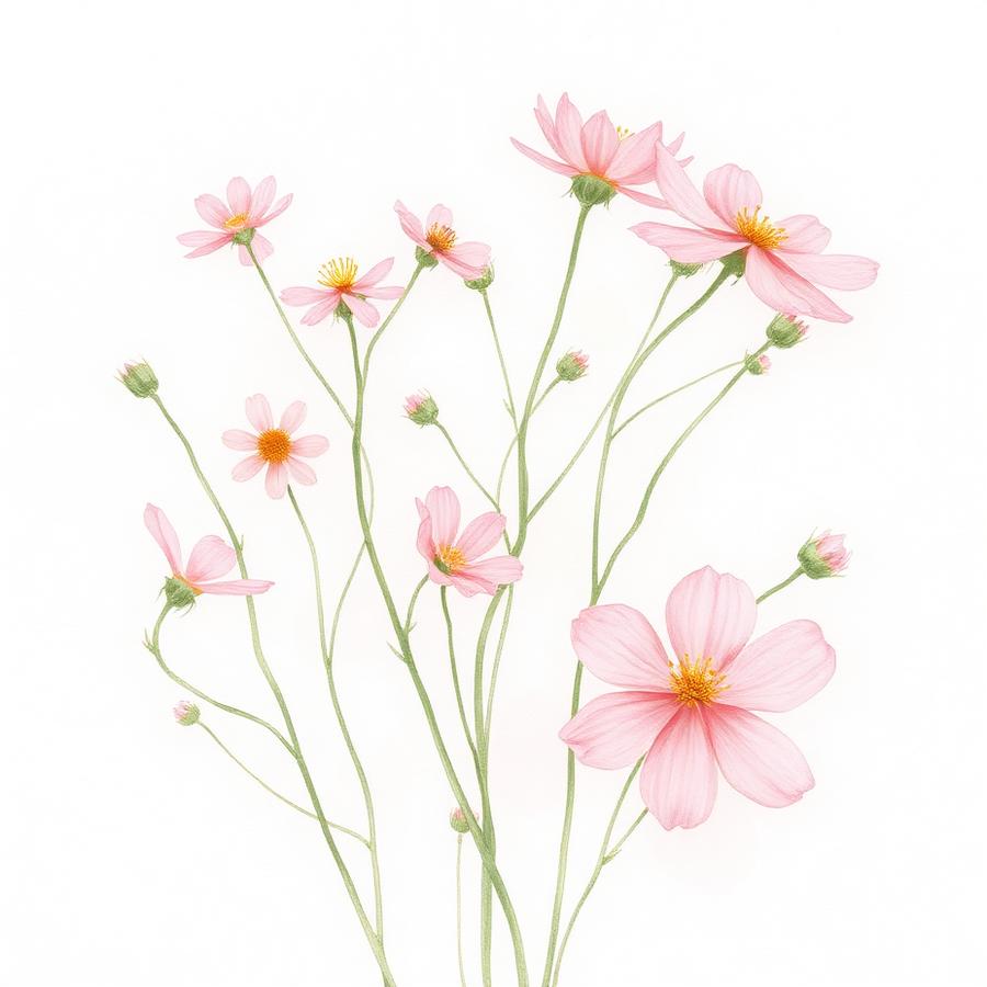 Flores de Marzo — Acuarela